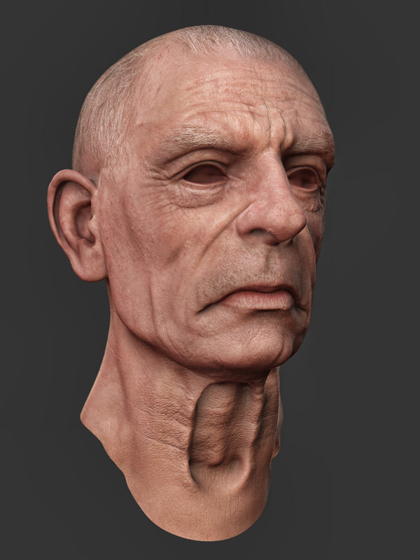 old man zbrush ztl 3d obj