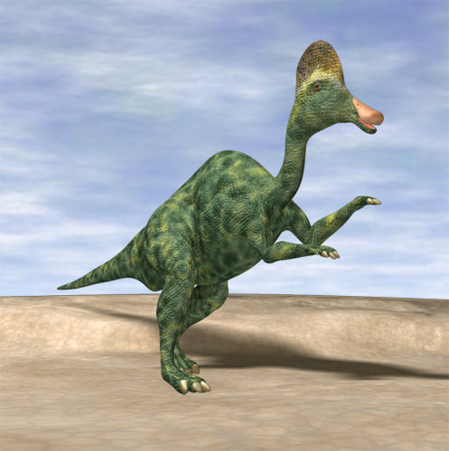 corythosaurus dinosaur with crest on head