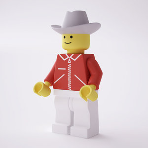 3d model rigged lego minifig