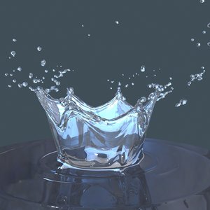 water splash crown 3d 3ds