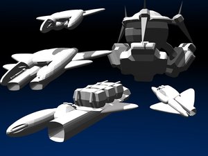 spaceship space ship 3d 3ds