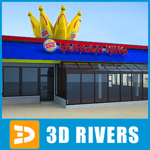 3d model fast food burger king