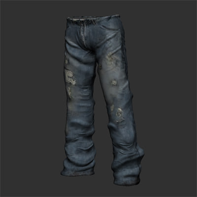 jeans pants 3d obj