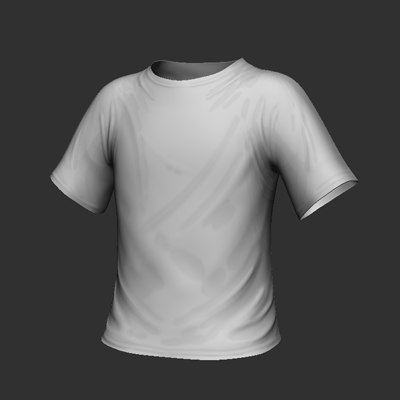 3d white shirt