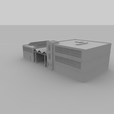 Free C4d Model Fabrik Factory