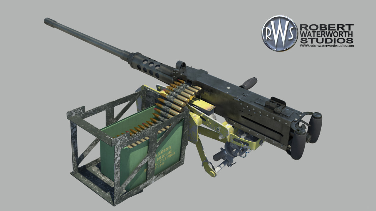 50 Cal Machine Gun Maya 09