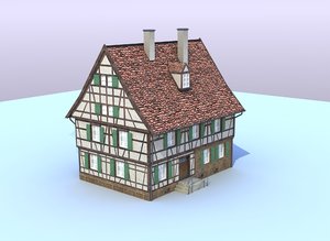 3d model of german farm house