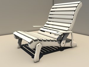 3d beach chair model