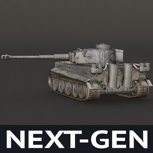 next-gen german tank modeled 3d model
