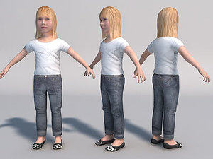 3d baby girl games girl05 model
