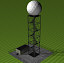 3d weather doppler radar tower model