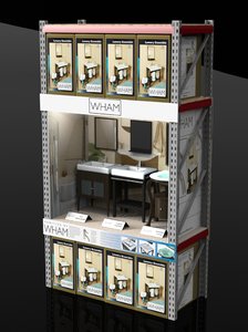 warehouse display rack vanity 3d model