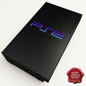 3d sony playstation 2 console model