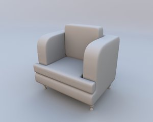 chair armchair arm obj