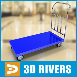 luggage cart 3d model