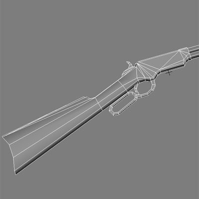 3d model henry rifle gun