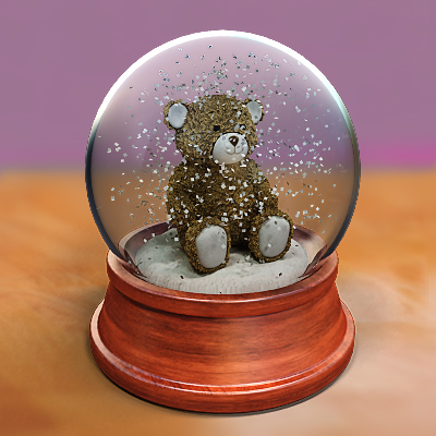 3ds max snow globe teddy bear