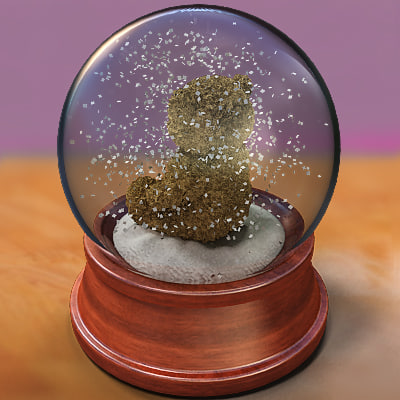 teddy bear snow globe