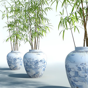 3d bamboo plant model