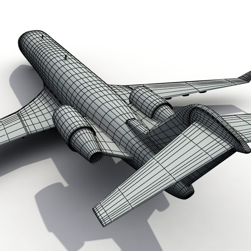 bombardier challenger 850 3d model