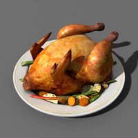 roasted chicken 3d model