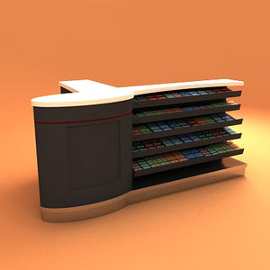 3d airport counter model