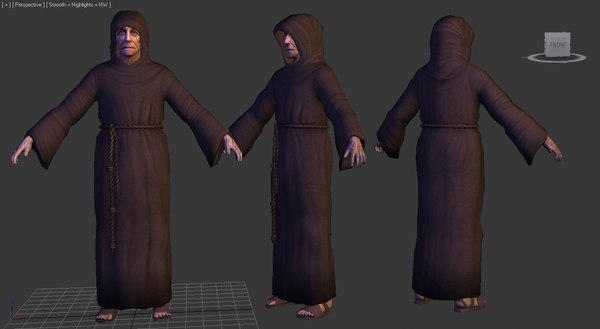 monk games simulation 3d model