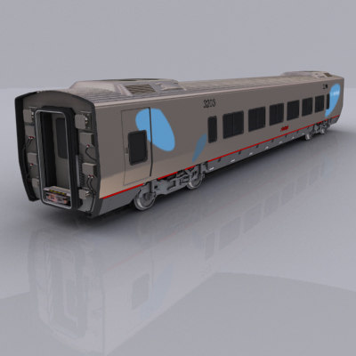 amtrak acela set 3d max