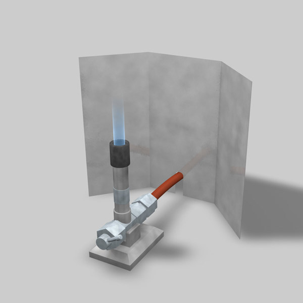 bunsen burner 3d obj