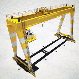 gantry crane 3d max
