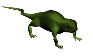 3d iguana model