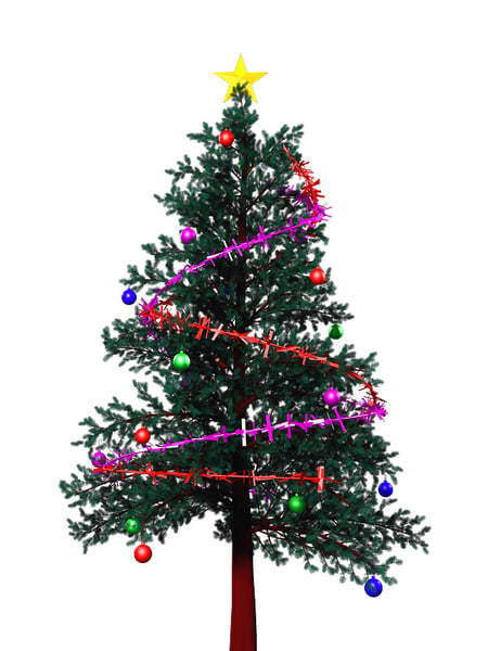 christmas tree 3d max