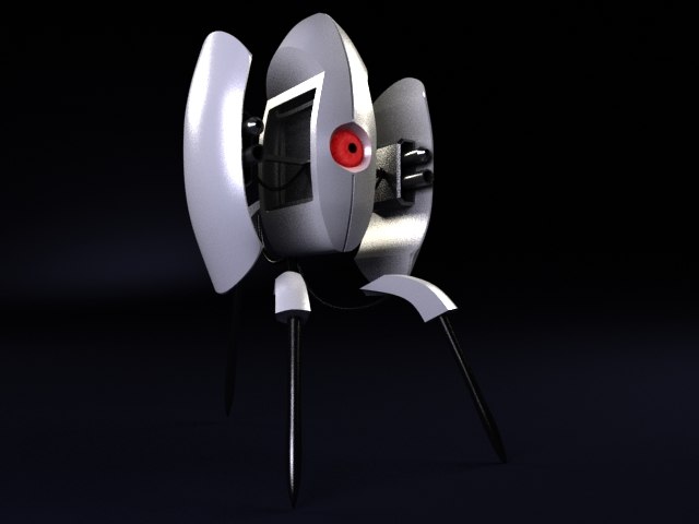 3d model turret portal