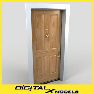 3d model residential entry door 22