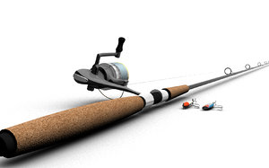 3d model fishing pole