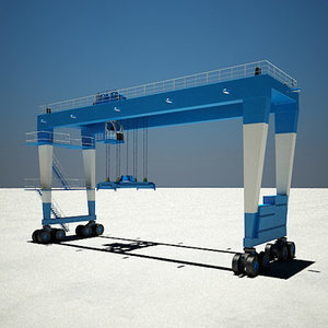 gantry crane rubber 3d model