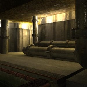 sewer bunker 3d obj