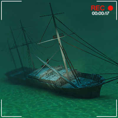 Sunken Ship 3d Model