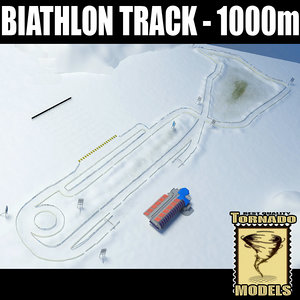biathlon track - 1000m 3d model