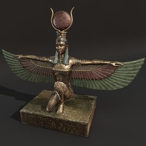 winged isis 3d c4d