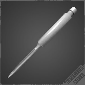 steel sleeve dagger 3d model