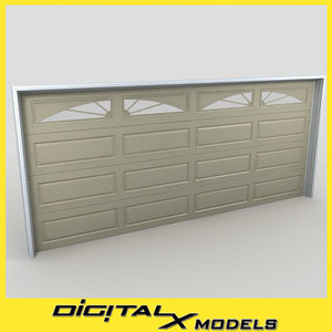 3d residential garage door 12 model