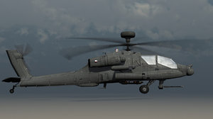 3d ah-64d apache longbow helicopter model