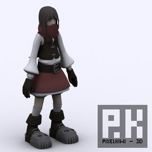 female character rogue 3d 3ds
