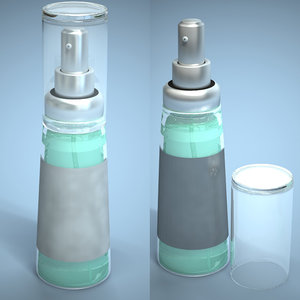 plastic spray bottle 3d obj