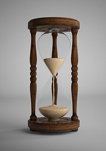 hourglass glass hour 3d max