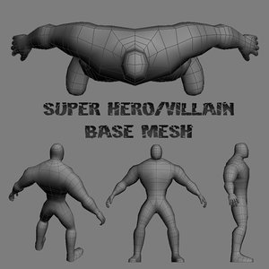 base hero villain 3d max