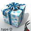 3d gift box types model