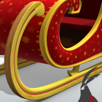 3ds max santa claus sleigh