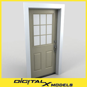 residential entry door 04 3ds